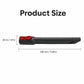 Flat nozzle brush head, dark gray with red top and slim extended cleaning end.