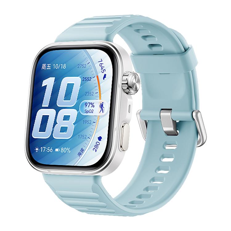 For Huawei Watch Fit 5 / Fit 5 Pro xDfind Sport Silicone Watch Band, Silver Buckle, Black Buckle