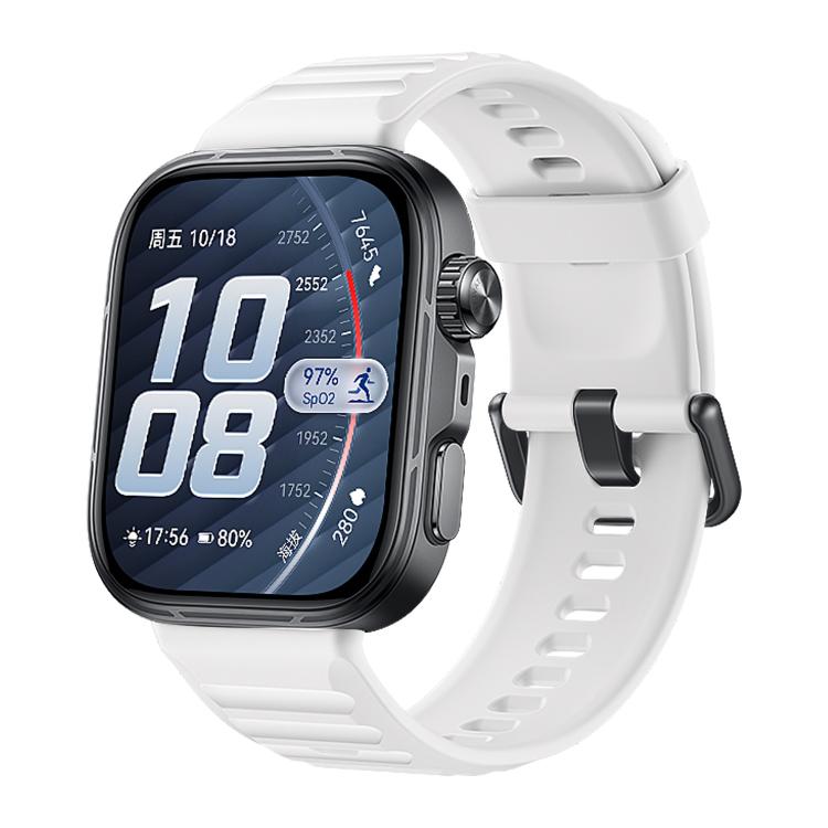 For Huawei Watch Fit 5 / Fit 5 Pro xDfind Sport Silicone Watch Band, Silver Buckle, Black Buckle