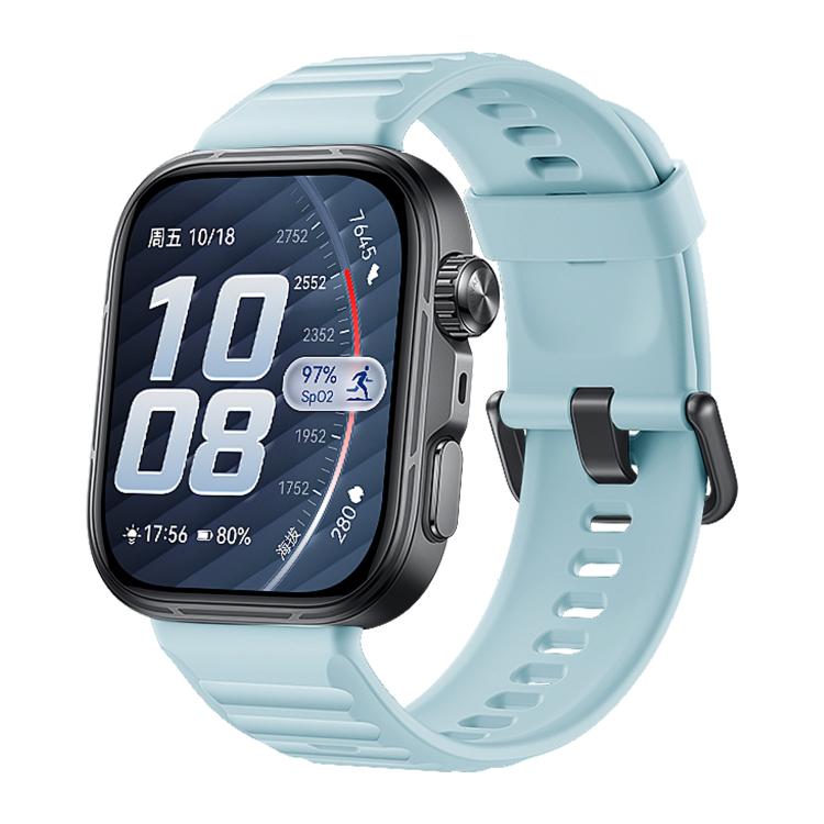 For Huawei Watch Fit 5 / Fit 5 Pro xDfind Sport Silicone Watch Band, Silver Buckle, Black Buckle