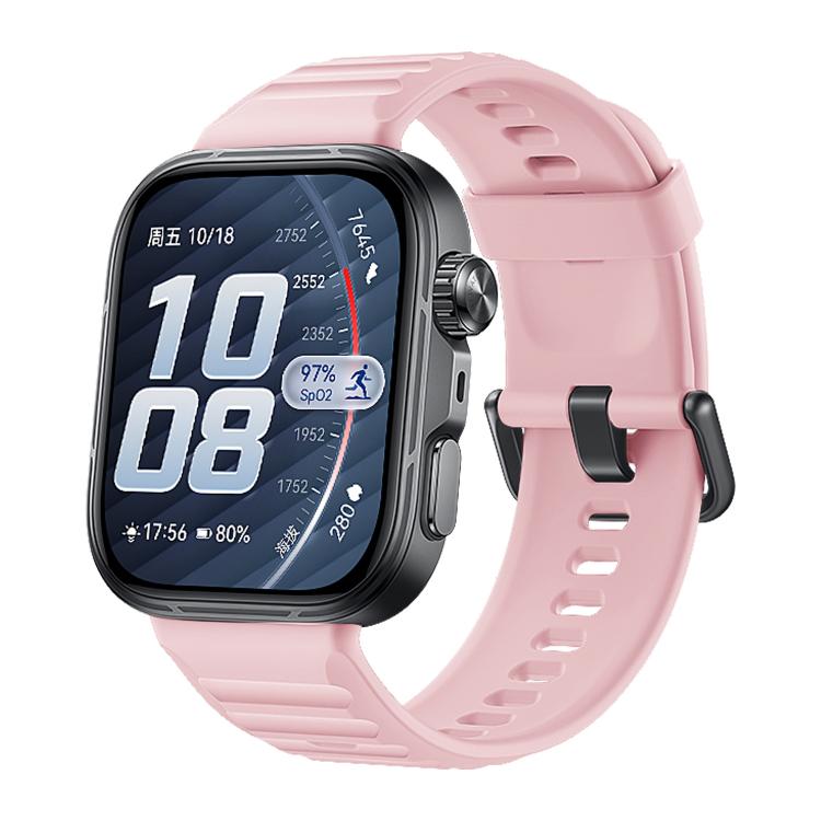 For Huawei Watch Fit 5 / Fit 5 Pro xDfind Sport Silicone Watch Band, Silver Buckle, Black Buckle