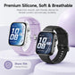 For Huawei Watch Fit 5 / Fit 5 Pro xDfind Sport Silicone Watch Band, Silver Buckle, Black Buckle