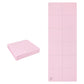 Foldable non-slip yoga mat, light pink, 4mm thick with grid panels.