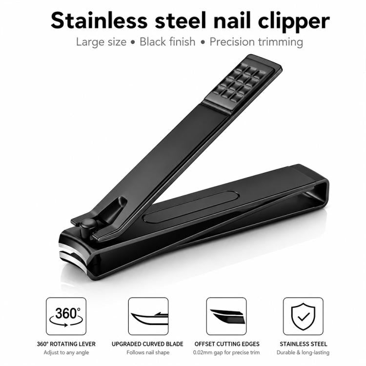 2pcs/Pack Stainless Steel Flat-Tip Nail Clippers Nail Trimming Tools, Small and Large Size