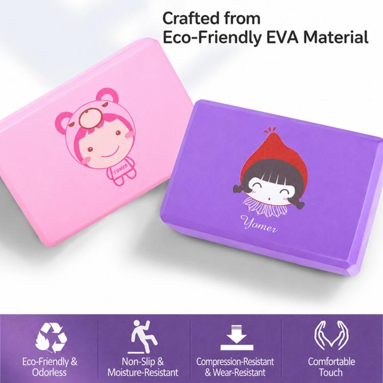 Cute Printed High Density Dancing Leg-Stretching Yoga Blocks