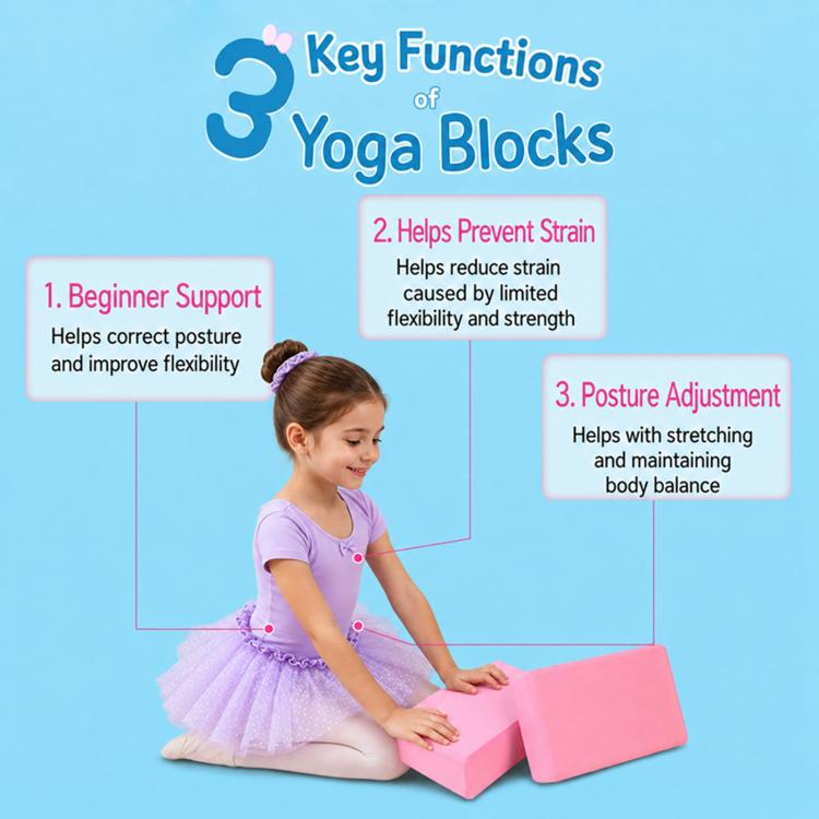 Cute Printed High Density Dancing Leg-Stretching Yoga Blocks