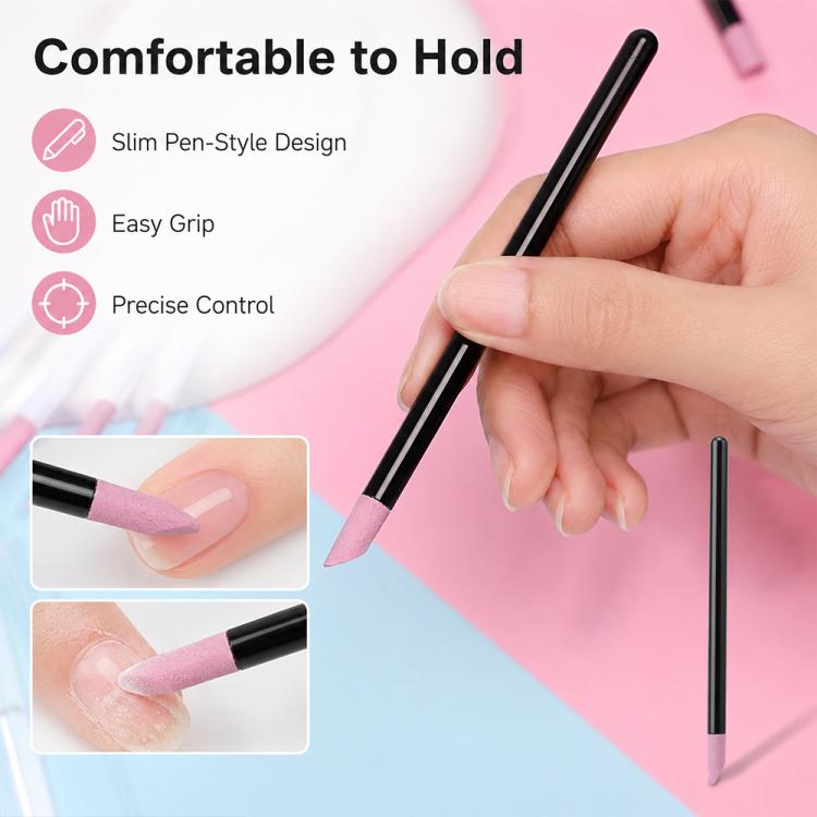 2pcs/Pack Angled Quartz Nail Pen Nail Surface Polishing Tool
