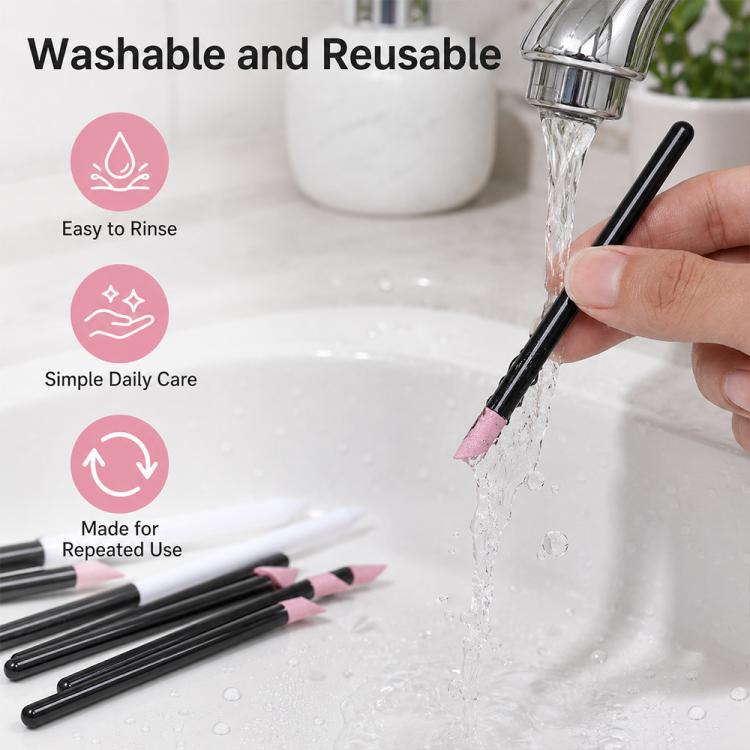 2pcs/Pack Angled Quartz Nail Pen Nail Surface Polishing Tool