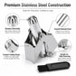 Premium stainless steel nose hair trimmer with smooth polished finish and folding holder