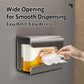Gun metal wall-mounted magnetic tissue holder with tissue roll and dispensing flap
