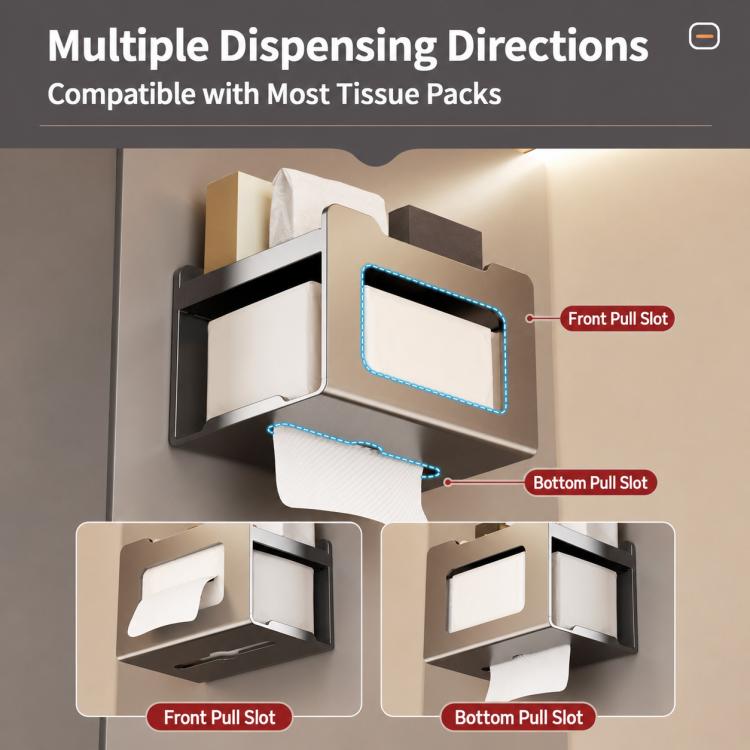 Multifunctional Wall Mounted Magnetic Tissue Storage Holder