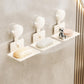 No Drilling Wall Mounted Suction Cup Soap Holder Drainable Metal Storage Tray, Single Pack, 2pcs Pack, 3pcs Pack