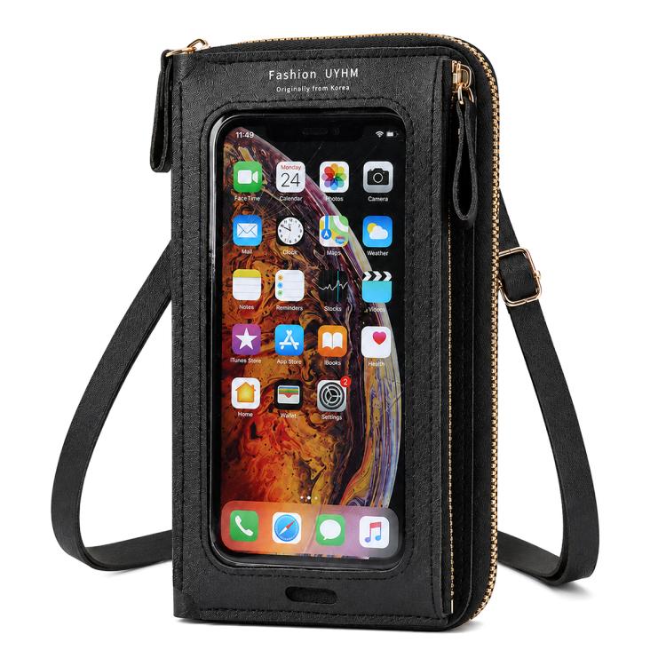 Female Touch Screen Phone Bag Multifunctional Crossbody Zipper Pouch