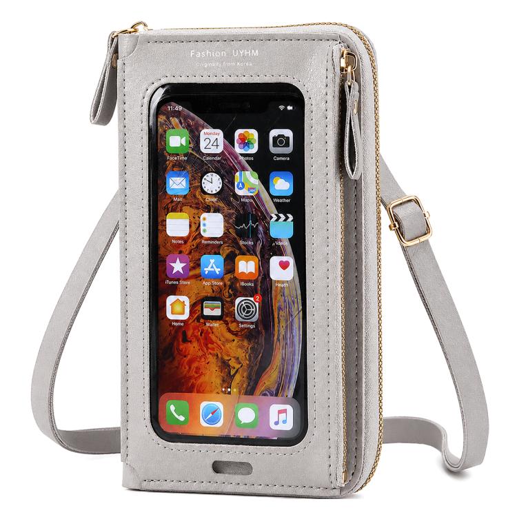 Female Touch Screen Phone Bag Multifunctional Crossbody Zipper Pouch