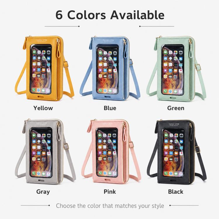 Female Touch Screen Phone Bag Multifunctional Crossbody Zipper Pouch