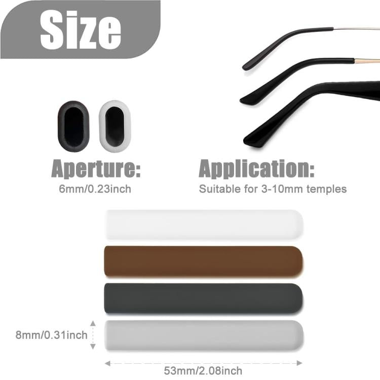 Pair Anti Slip Soft Silicone Eyeglass Ear Pads
