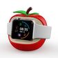 Creative Apple Shaped Smart Watch Silicone Charging Holder, For Apple Watch Full Series