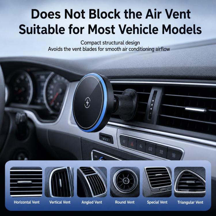 T1 15W Magnetic Wireless Charging Car Air Vent Phone Holder