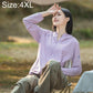 Lavender women's zip-front sun protection jacket with long sleeves and front pockets