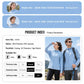 Light blue zip-up sun protection jacket shown with models on product index graphic