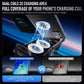 X01 2 In 1 Car Dual Coil 15W Wireless Charger Rotating Navigation Bracket, Bracket + Air Vent Base, Bracket + Dashboard Base, Bracket + Air Vent Base + Dashboard Base