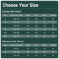 Unisex size chart for UPF50+ sun protection coat, sizes S to 3XL