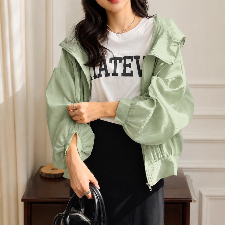 Lightweight Hooded Sun Protection Women Coat, Free Size