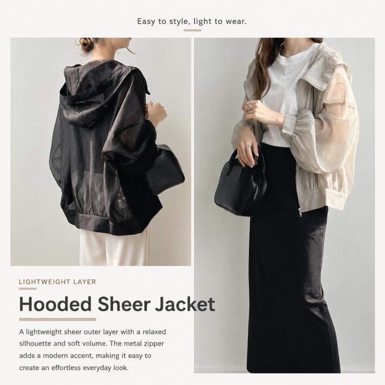 Lightweight Hooded Sun Protection Women Coat, Free Size
