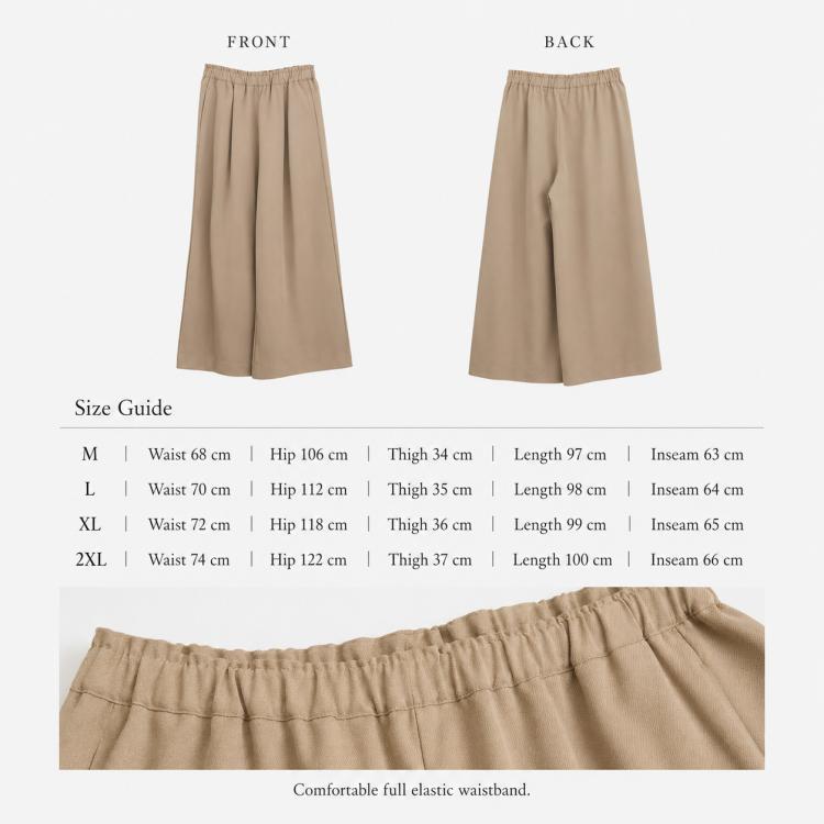 High-Waisted Wide-Leg Women Pants, M, L, XL, 2XL