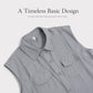Gray sleeveless shirt dress neckline with lapel collar and button placket