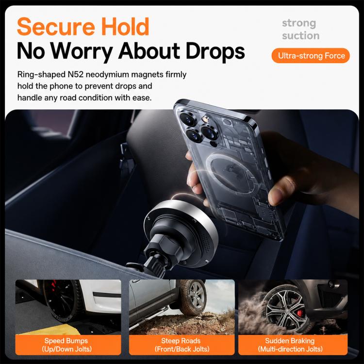 AC01 Rotating Magnetic Wireless Charging Car Air Vent Phone Holder