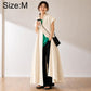 Beige short-sleeve lapel shirt dress, button-front, flowing maxi length, Size M