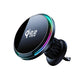 Magnetic wireless car charger mount with circular LED ring and vent clamp