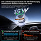 15W magnetic wireless car charger holder with phone aligned on vent mount