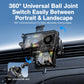 Wireless magnetic car charger holder with 360-degree ball joint and mounted phone
