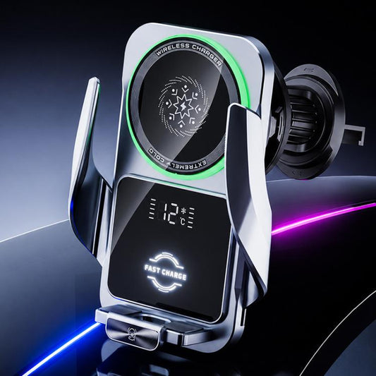 S7 Magnetic Cooling 15W Wireless Fast Charger Car Air Outlet Holder