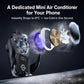 Compact wireless car charger with cooling fan and ice-cold style mist burst