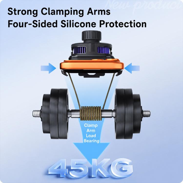 Car air vent magnetic wireless charger holder with four-clamp arms and cooling base