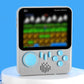 Light gray G7 handheld retro games console with screen and circular control pad