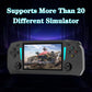 Handheld game console with 4.3-inch screen, directional pad, and face buttons