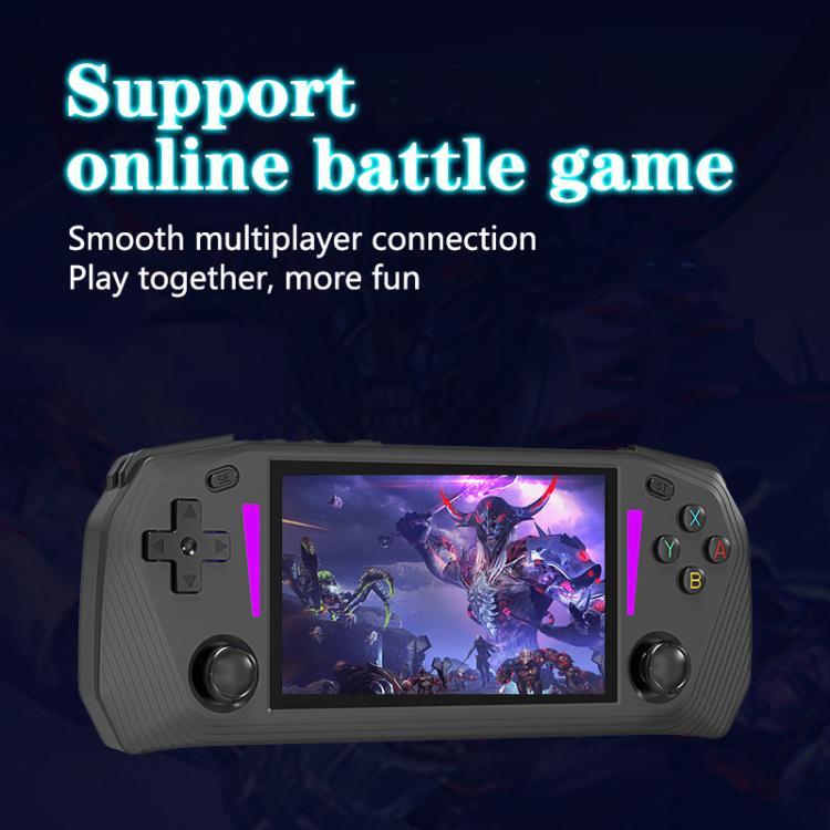 Handheld game console with 4.3-inch screen and colorful side light accents