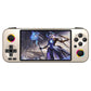 Gold-toned handheld game console with 4.5-inch screen and dual joystick buttons