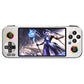 Silver handheld game console with 4.5-inch screen and dual joystick controller