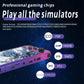 Pink handheld game console showing side ports and 5-inch display
