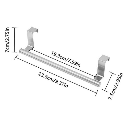 2pcs / Set 23.8cm Drill-Free Stainless Steel Towel Rack