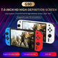 Multi-color handheld game consoles with 7-inch displays and face buttons