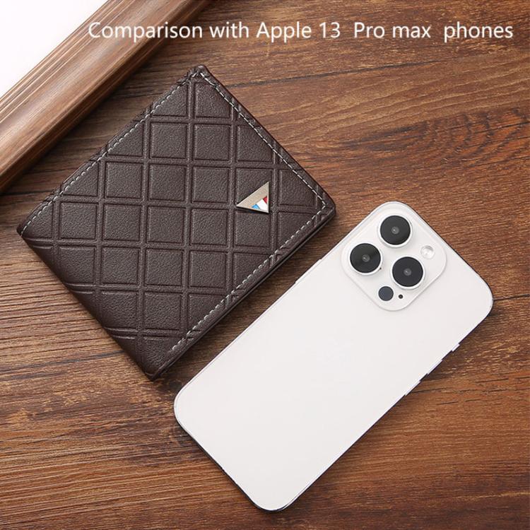 Men Geometric Print PU Leather Short Wallet