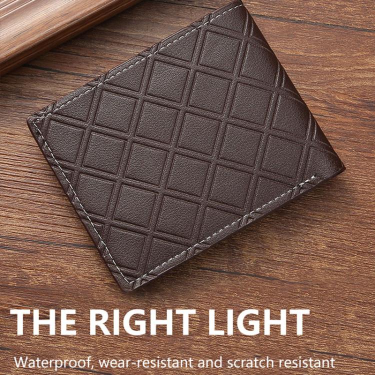 Men Geometric Print PU Leather Short Wallet