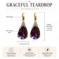 Zircon Teardrop Dangle Earrings for Women