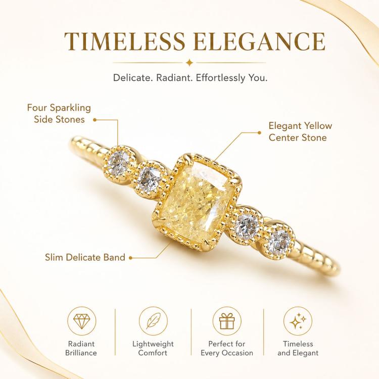 Women Geometric Square Inlaid Cubic Zirconia Ring, No.6, No.7